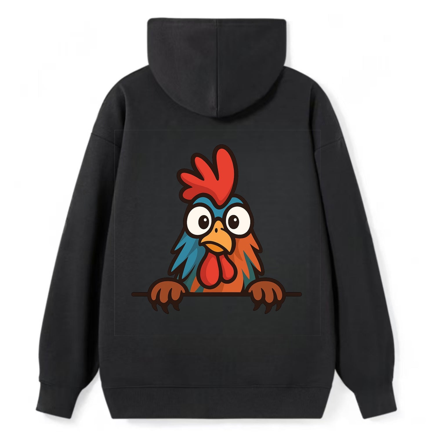 Rooster  - Classic Pullover Hoodie - Black