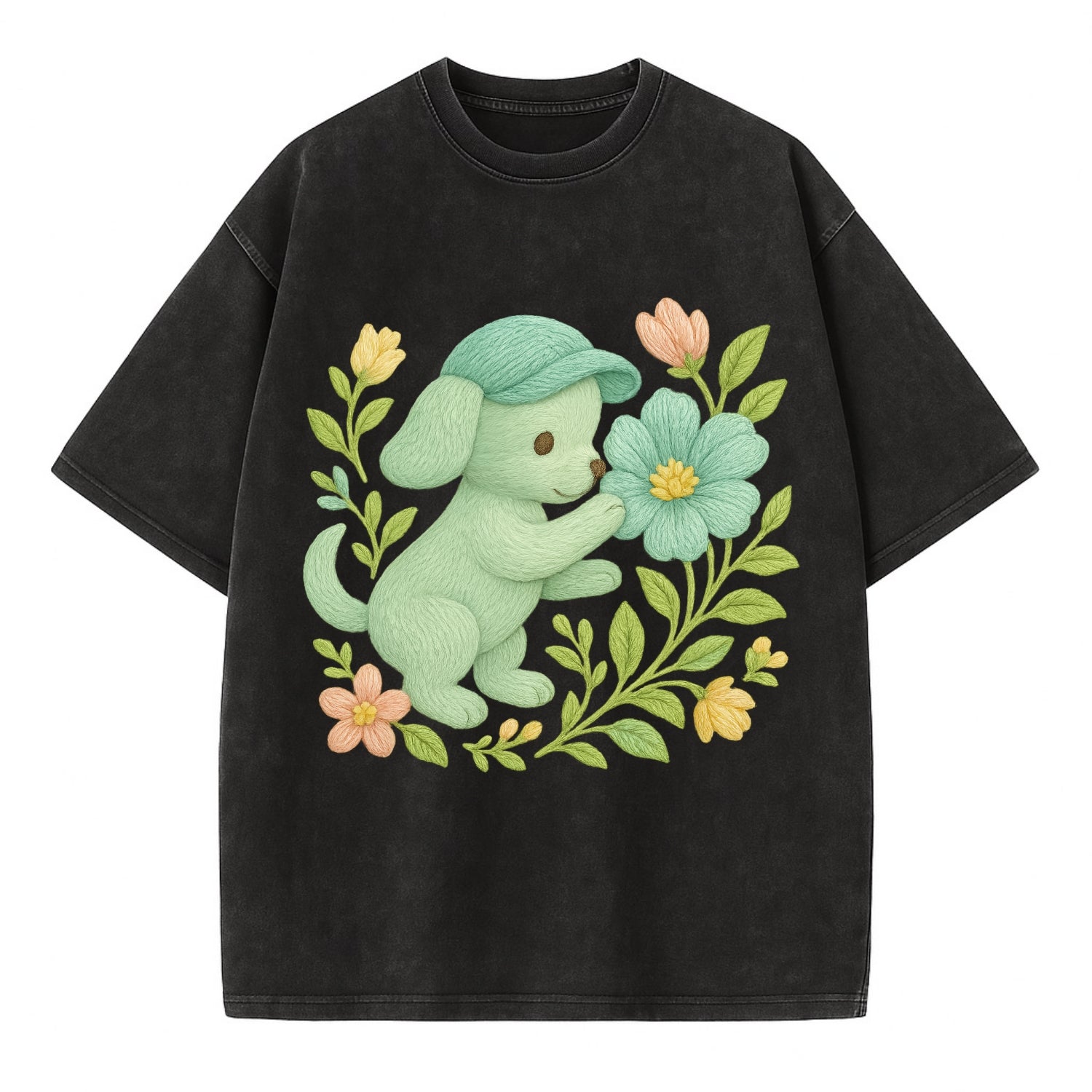 Mint Puppy - Vintage T-shirt - Black