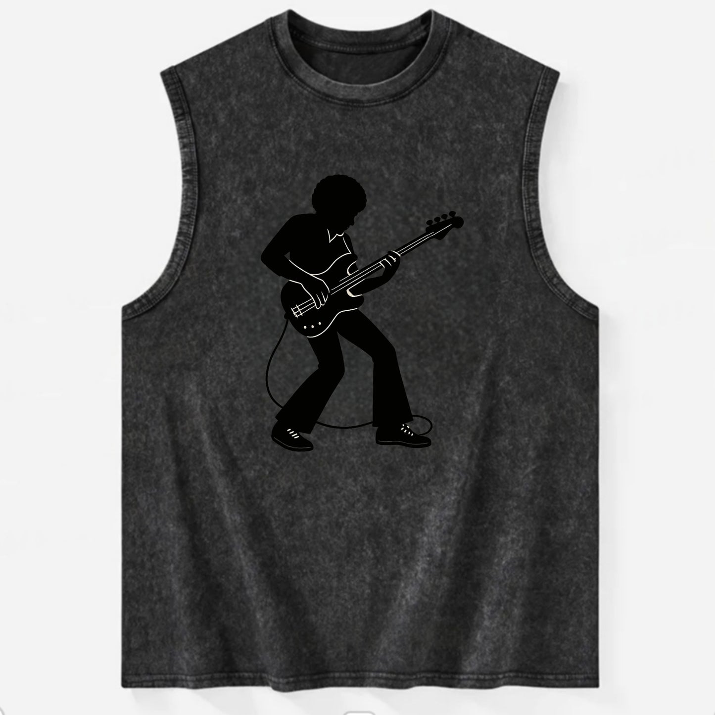 Bass guitarist slap technique - Vintage Washed Tank - Black