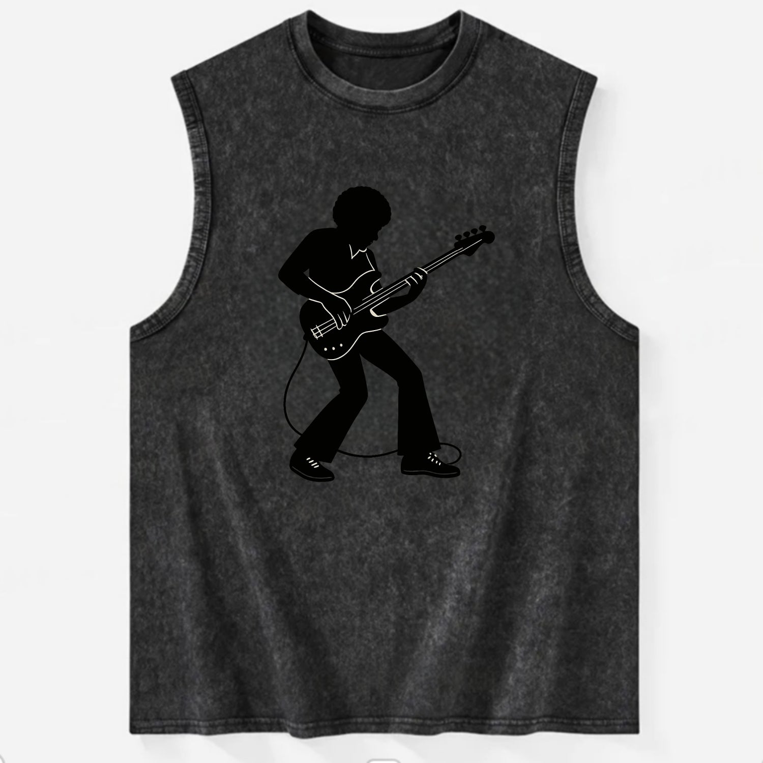 Bass guitarist slap technique - Vintage Washed Tank - Black