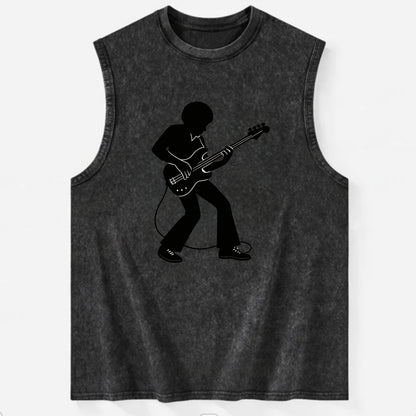 Bass guitarist slap technique - Vintage Washed Tank - Black