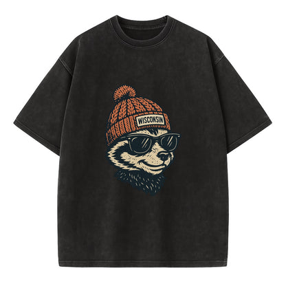 Madison Badge - Vintage T-shirt - Black