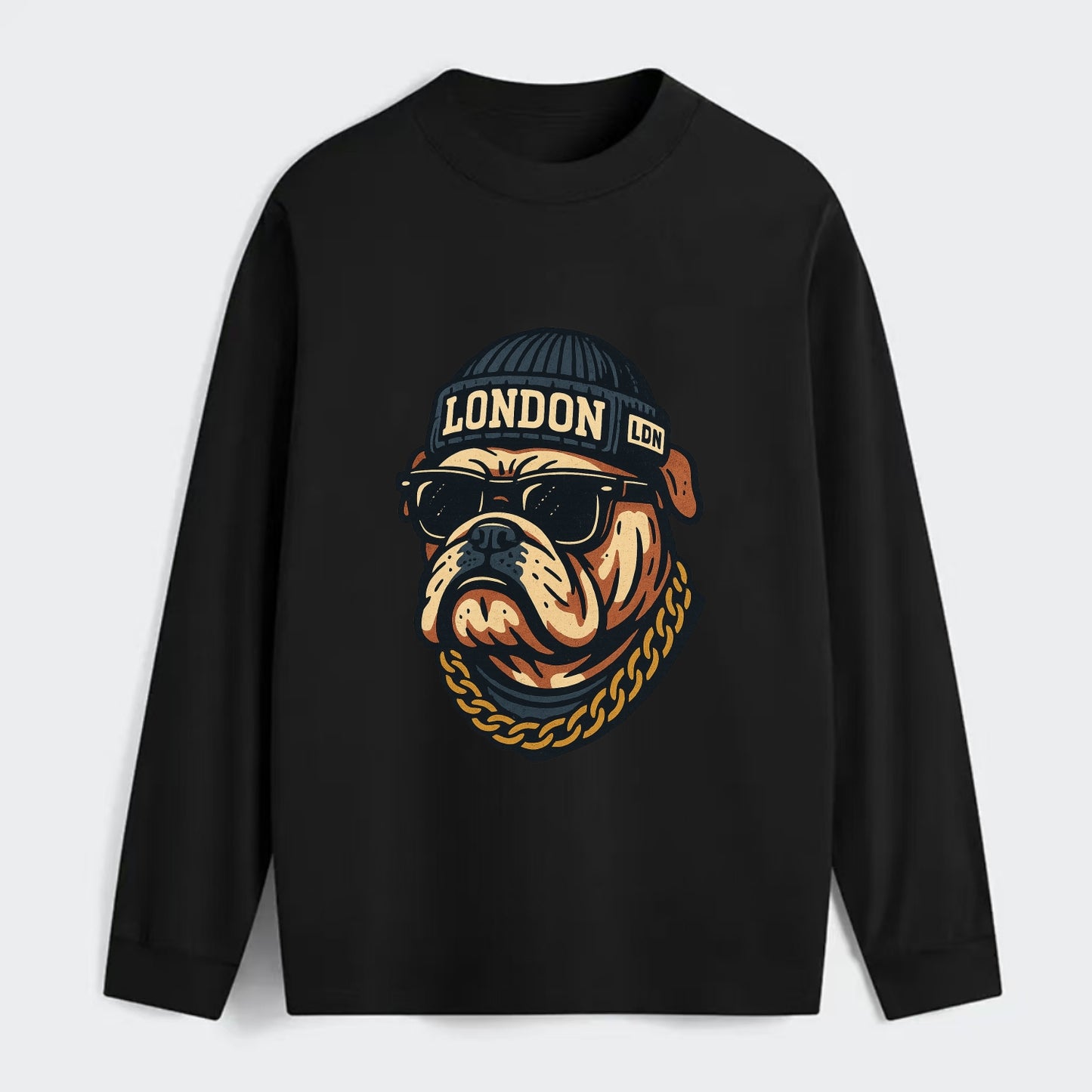 London Bulldog - Classic Long Sleeve Shirt - Black