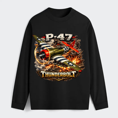 P 47 Thunderbolt - Classic Long Sleeve Shirt - Black