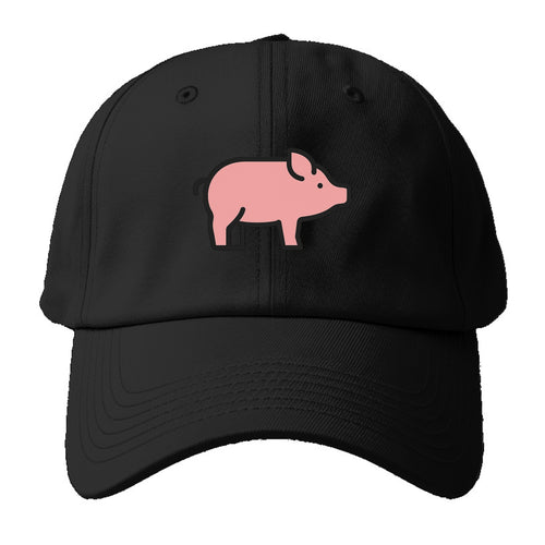 Pig - Pink farm pig flat side profile - Baseball Cap For Big Heads