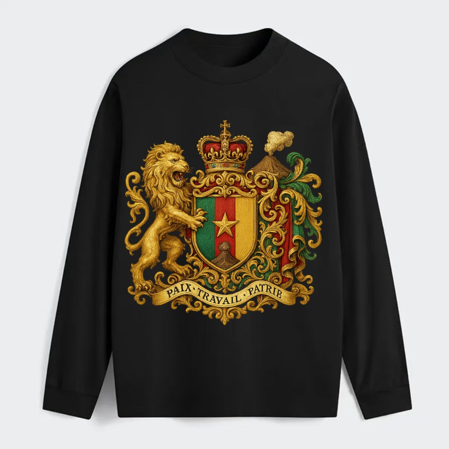 Cameroon Royal Logo  - Classic Long Sleeve Shirt - Black
