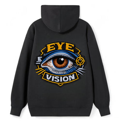 EYE VISION - anatomical eye in blue and brown , optometry - Classic Pullover Hoodie - Black