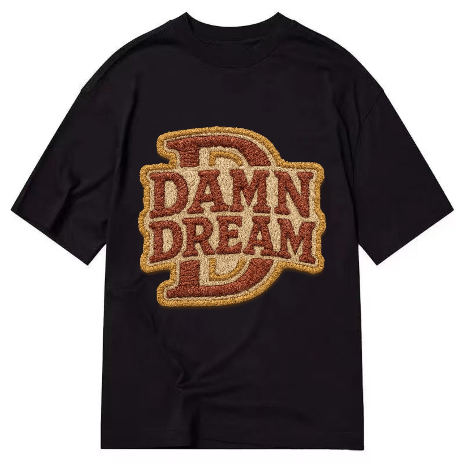 DAMN;DREAM BIG Motivational White Cap - Classic T-shirt - Black