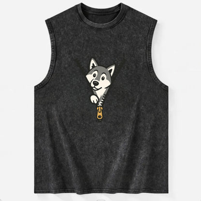 Alaskan Malamute - Vintage Washed Tank - Black