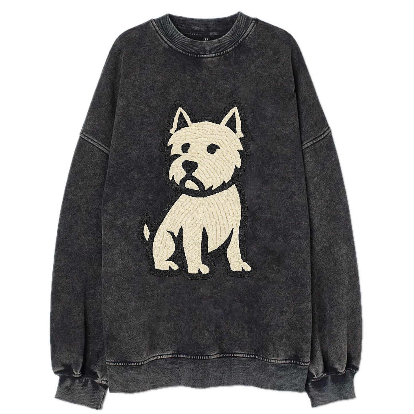 West Highland White Terrier - Alert stan Vintage Sweatshirt - Black