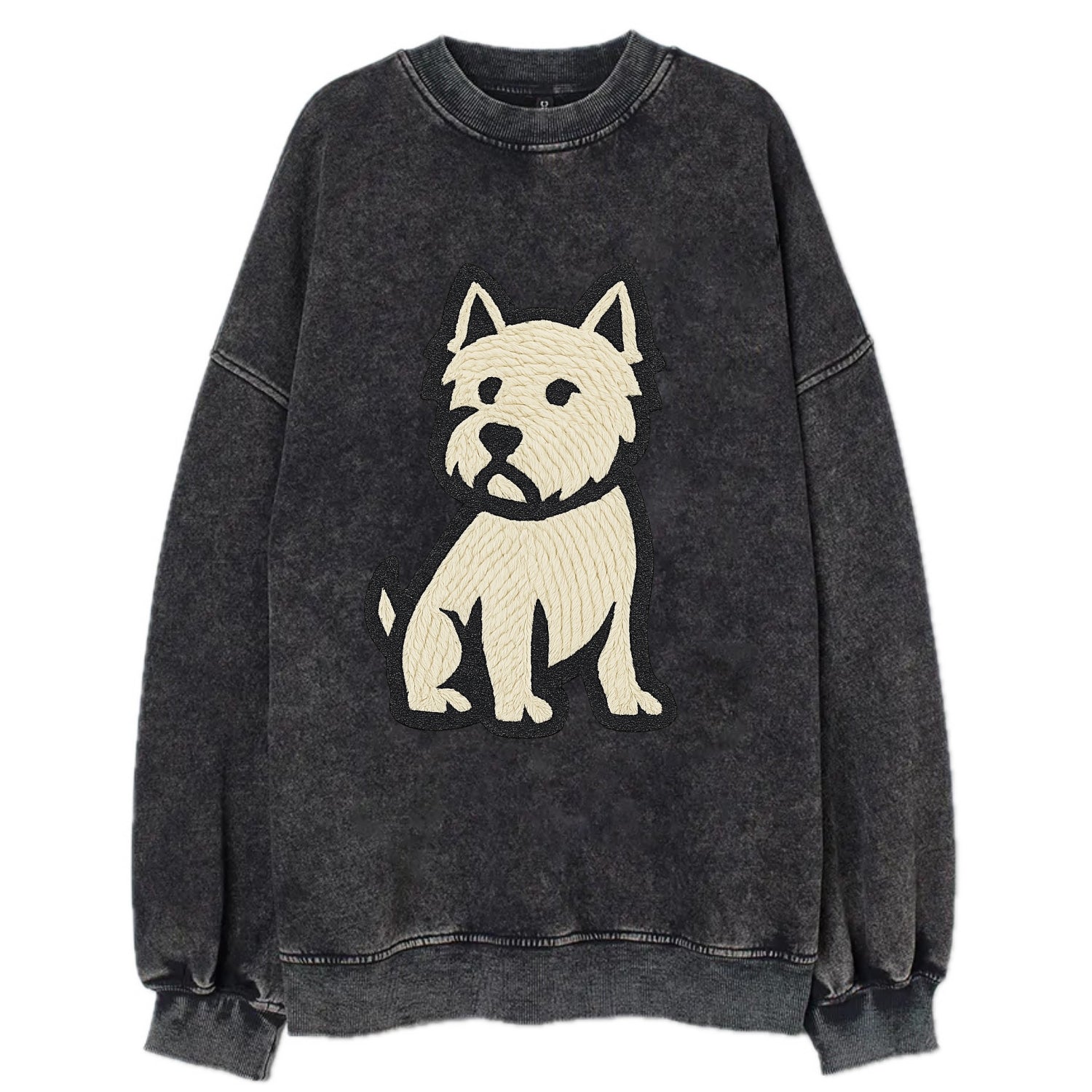 West Highland White Terrier - Alert stan Vintage Sweatshirt - Black