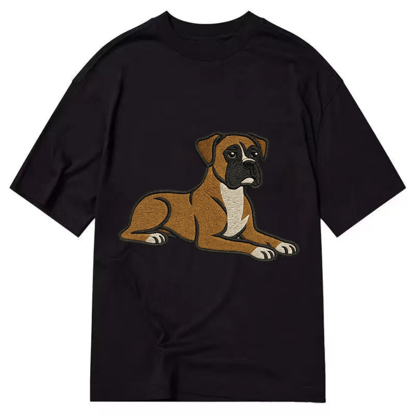 Boxer - Fawn colored relaxed lying down Classic T-shirt - Black