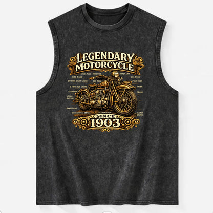 Legendary Motorcycle 1903 - Vintage Washed Tank - Black