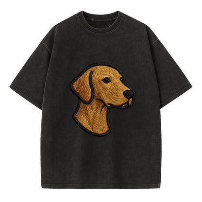 Vizsla - Modern noble design with bold b - Vintage T-shirt - Black