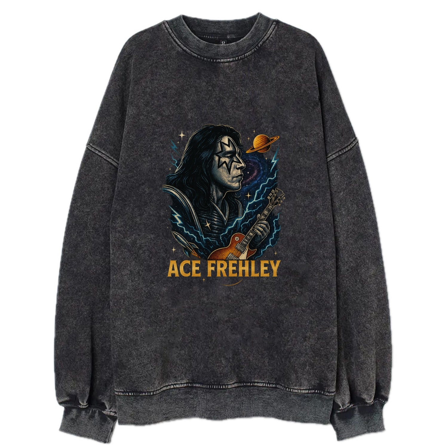 Icon Portrait - Vintage Sweatshirt - Black