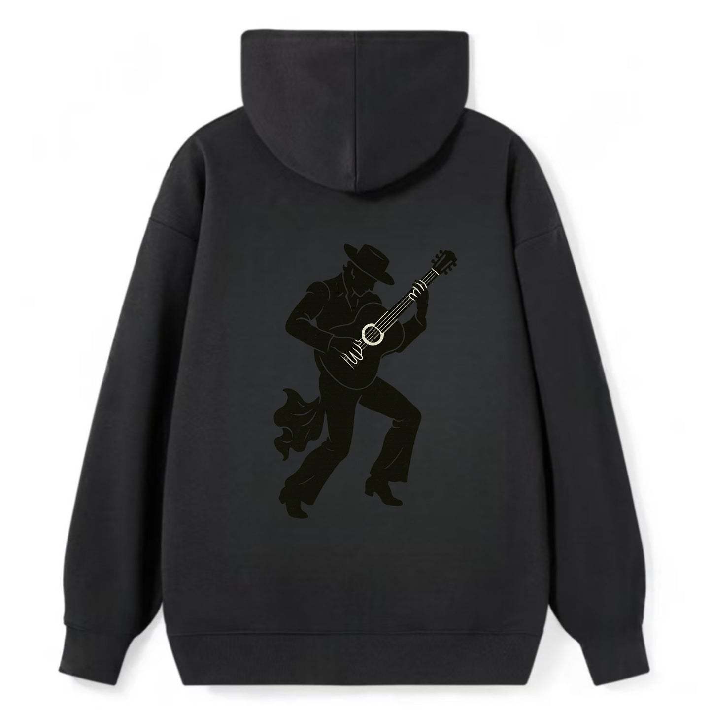 Flamenco guitarist dramatic pose - Classic Pullover Hoodie - Black