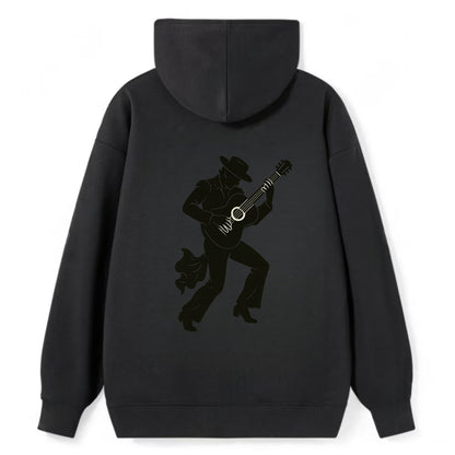 Flamenco guitarist dramatic pose - Classic Pullover Hoodie - Black