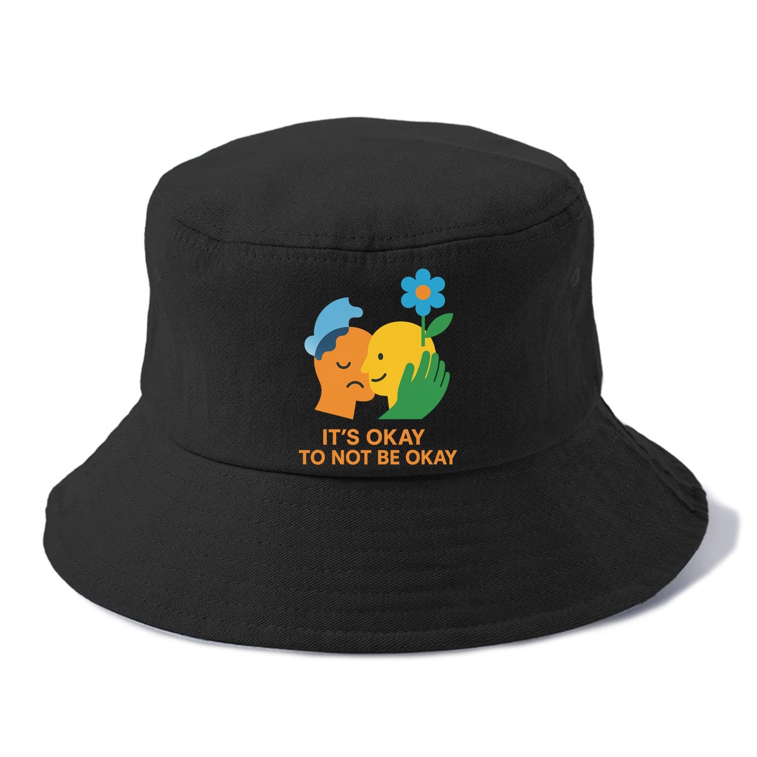 Mental health stigma fading as support grows - "It's Okay to Not Be Okay" - wellbeing - Bucket Hat - Black