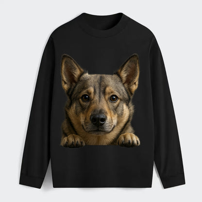 Swedish Vallhund  - Classic Long Sleeve Shirt - Black