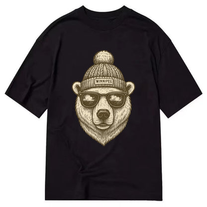 Winnipeg Polar Bear wearing Winnipeg bea - Classic T-shirt - Black