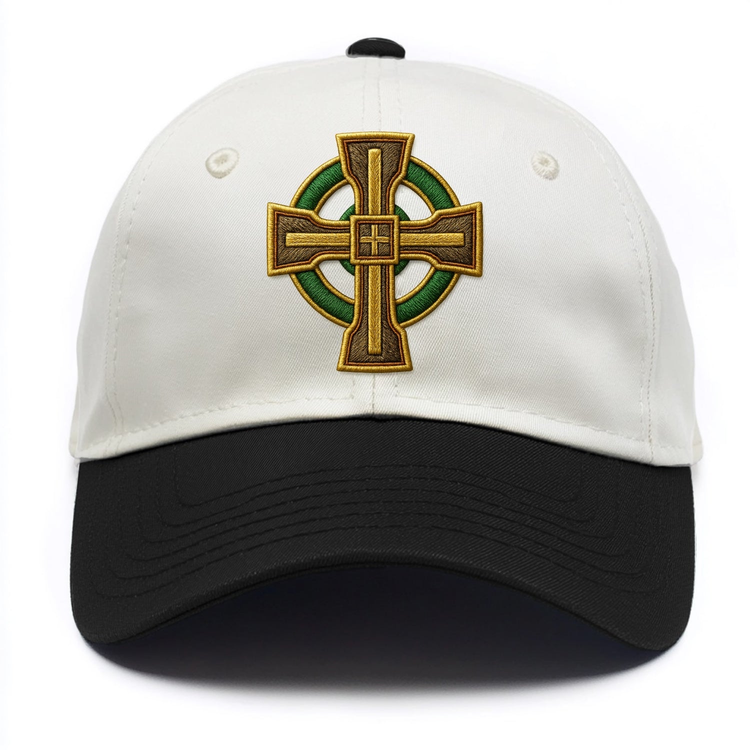Durrow Cross - Two Tone Cap - Black