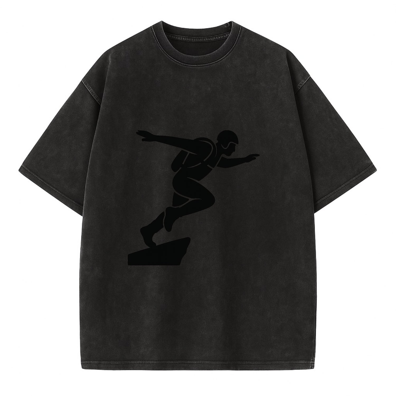 Base jumper launching off - Vintage T-shirt - Black