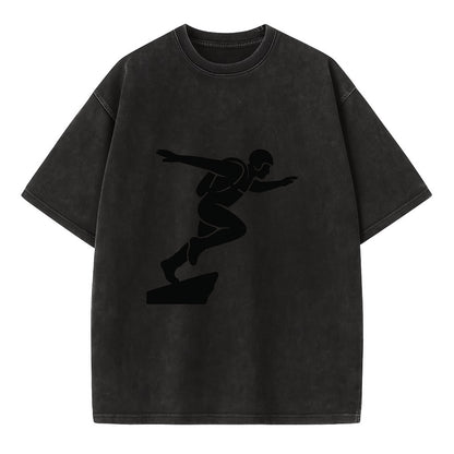 Base jumper launching off - Vintage T-shirt - Black