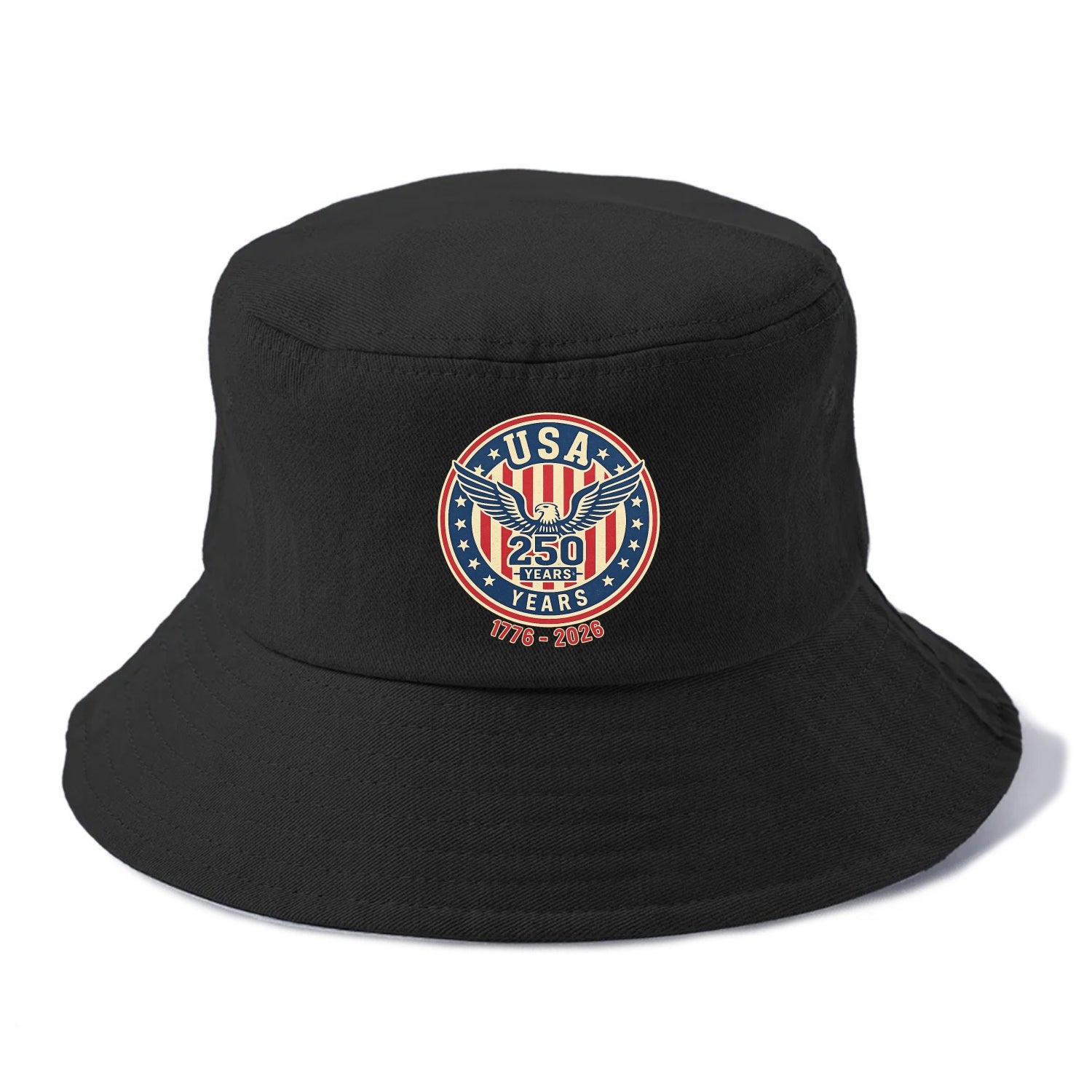 Usa 250 Years Eagle Seal - Bucket Hat - Black