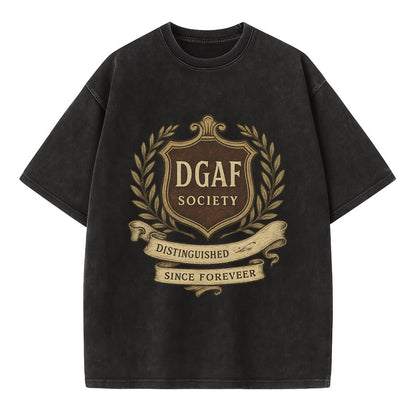 Official membership card design - "DGAF Society - Distinguished Members Since - Vintage T-shirt - Black