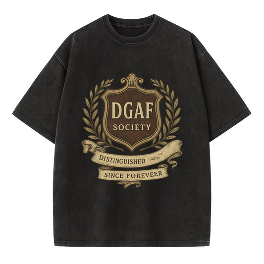 Official membership card design - "DGAF Society - Distinguished Members Since - Vintage T-shirt - Black