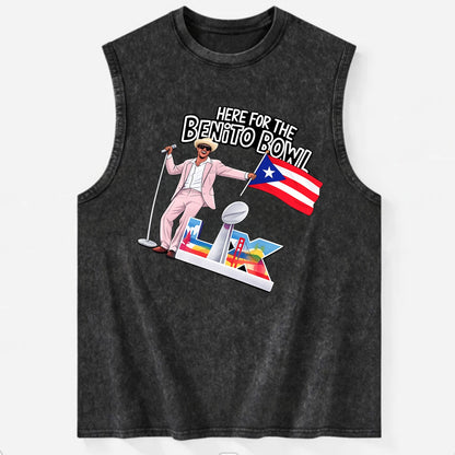 Here For The Bento Bowl - Vintage Washed Tank - Black
