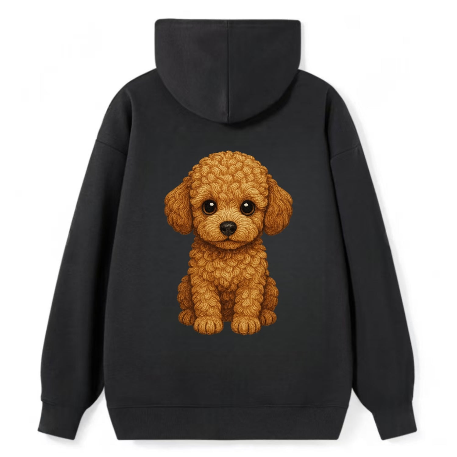 Baby Poodle Puppy - curly fluffy coat, intelligent eyes, elegant snout, - Classic Pullover Hoodie - Black