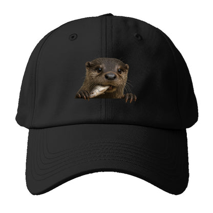 River Otter  - Baseball Cap For Big Heads - Black