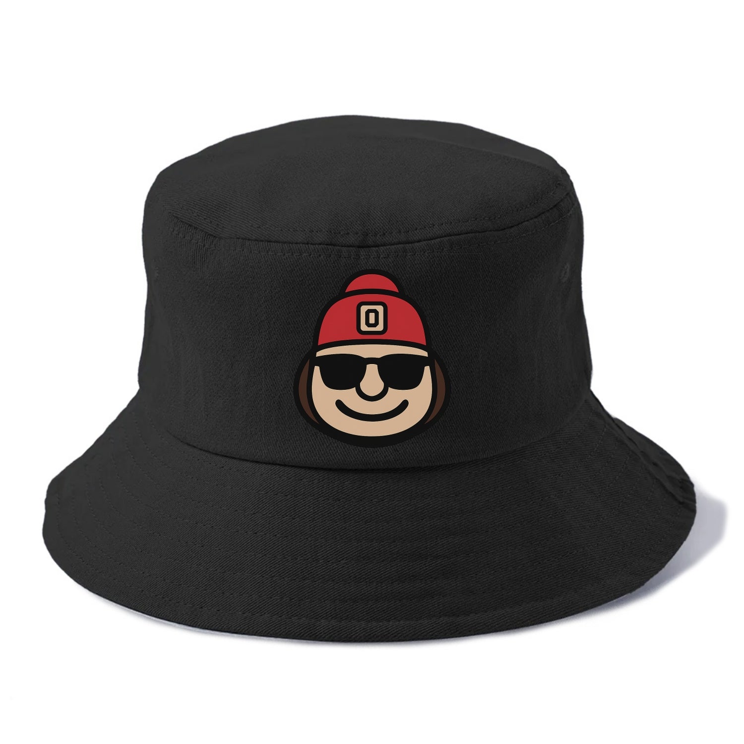 Columbus Brutus wearing Ohio State beanie with Block O patch - Bucket Hat - Black
