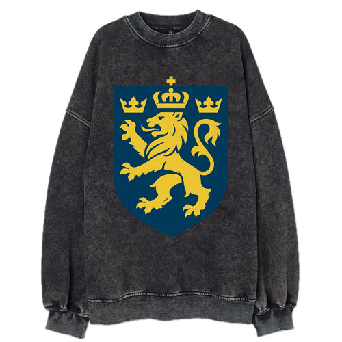 Sweden Three Crowns Emblem  - Vintage Sweatshirt