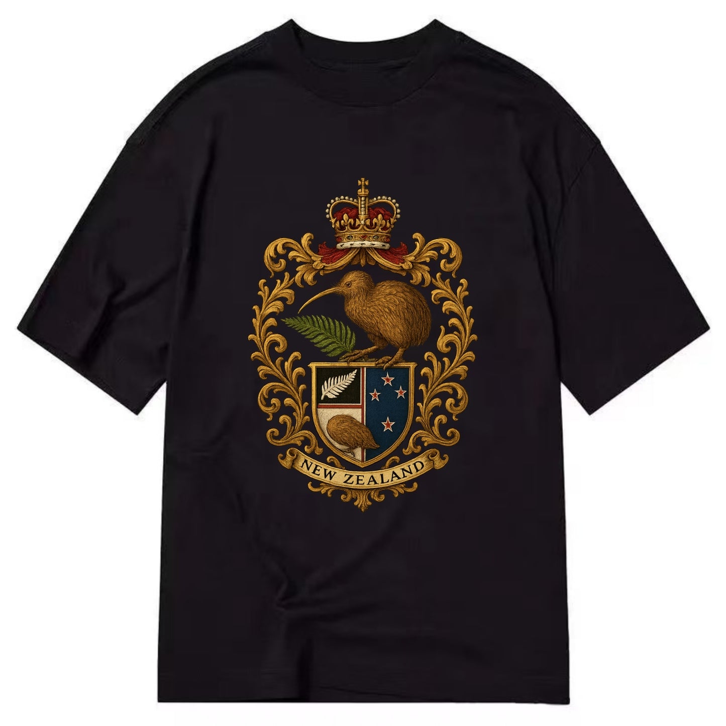 New Zealand Kiwi Emblem  - Classic T-shirt - Black