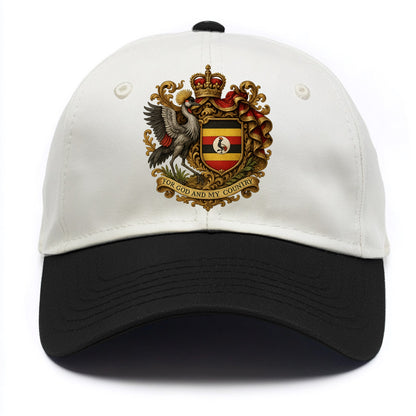 Uganda Crested Crane Emblem  - Two Tone Cap - Black