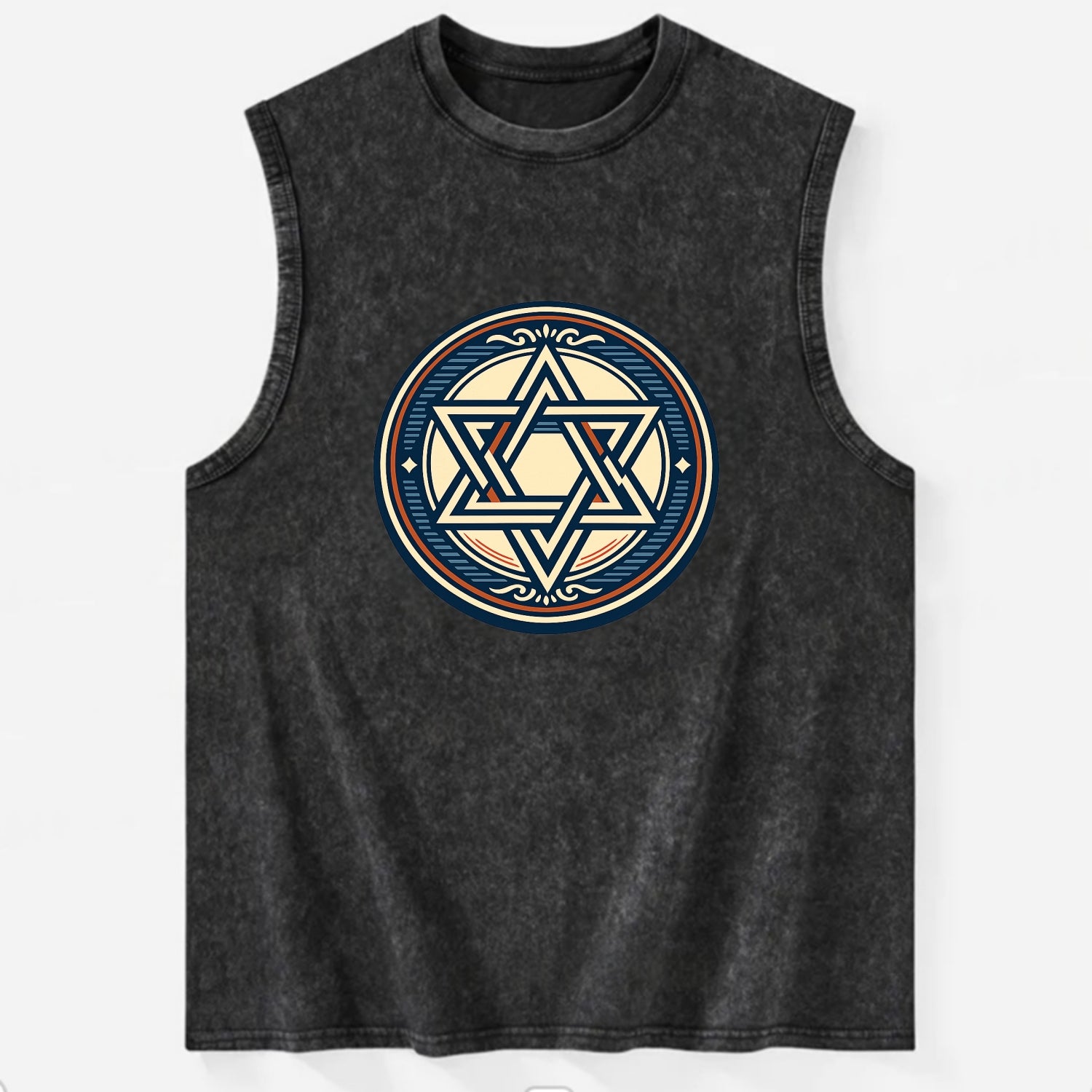 Celestial Unity Emblem - Vintage Washed Tank - Black