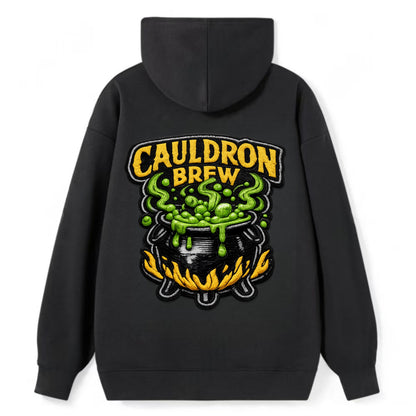 CAULDRON BREW - bubbling pot in black and green , witch craft - Classic Pullover Hoodie - Black