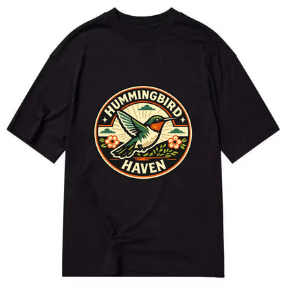 Hummingbird Sanctuary Emblem - Classic T-shirt - Black