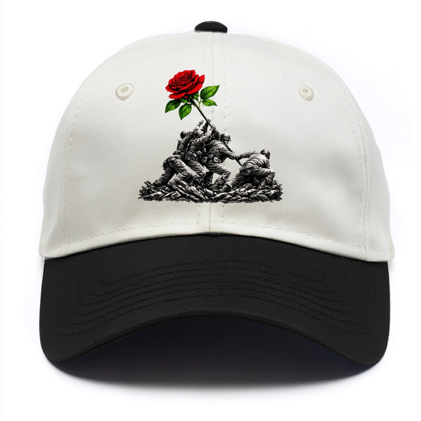 Iwo Jima Rose - Two Tone Cap - Black