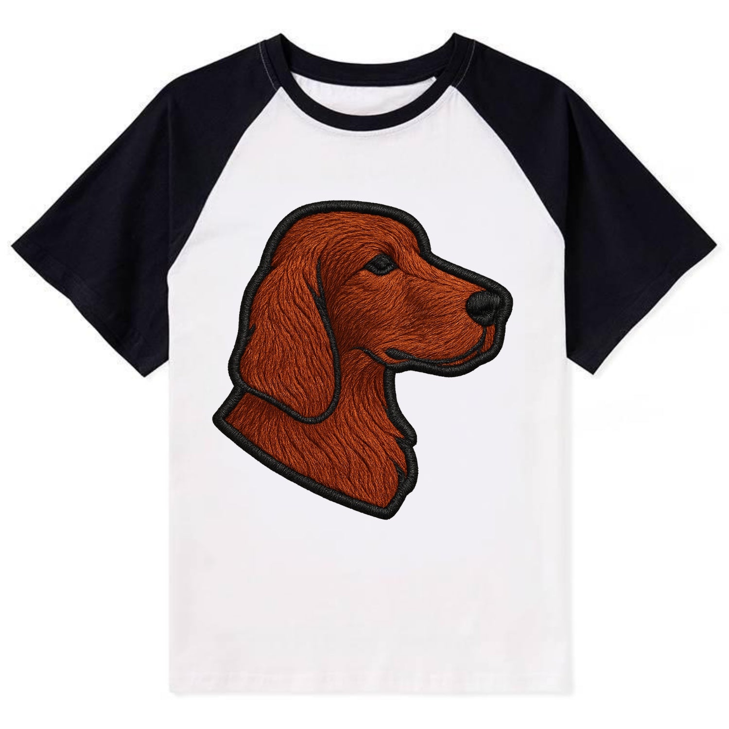 Irish Setter - Contemporary red setter l - Contrast Raglan T-shirt - Black