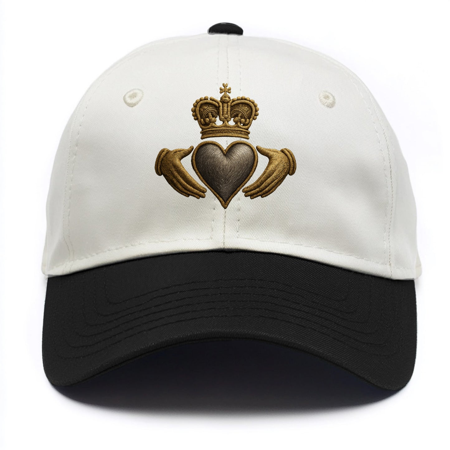 Claddagh Symbol  - Two Tone Cap - Black