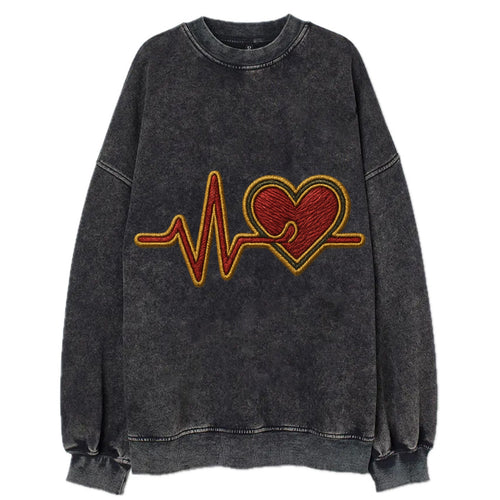 Heartbeat Line  - Vintage Sweatshirt