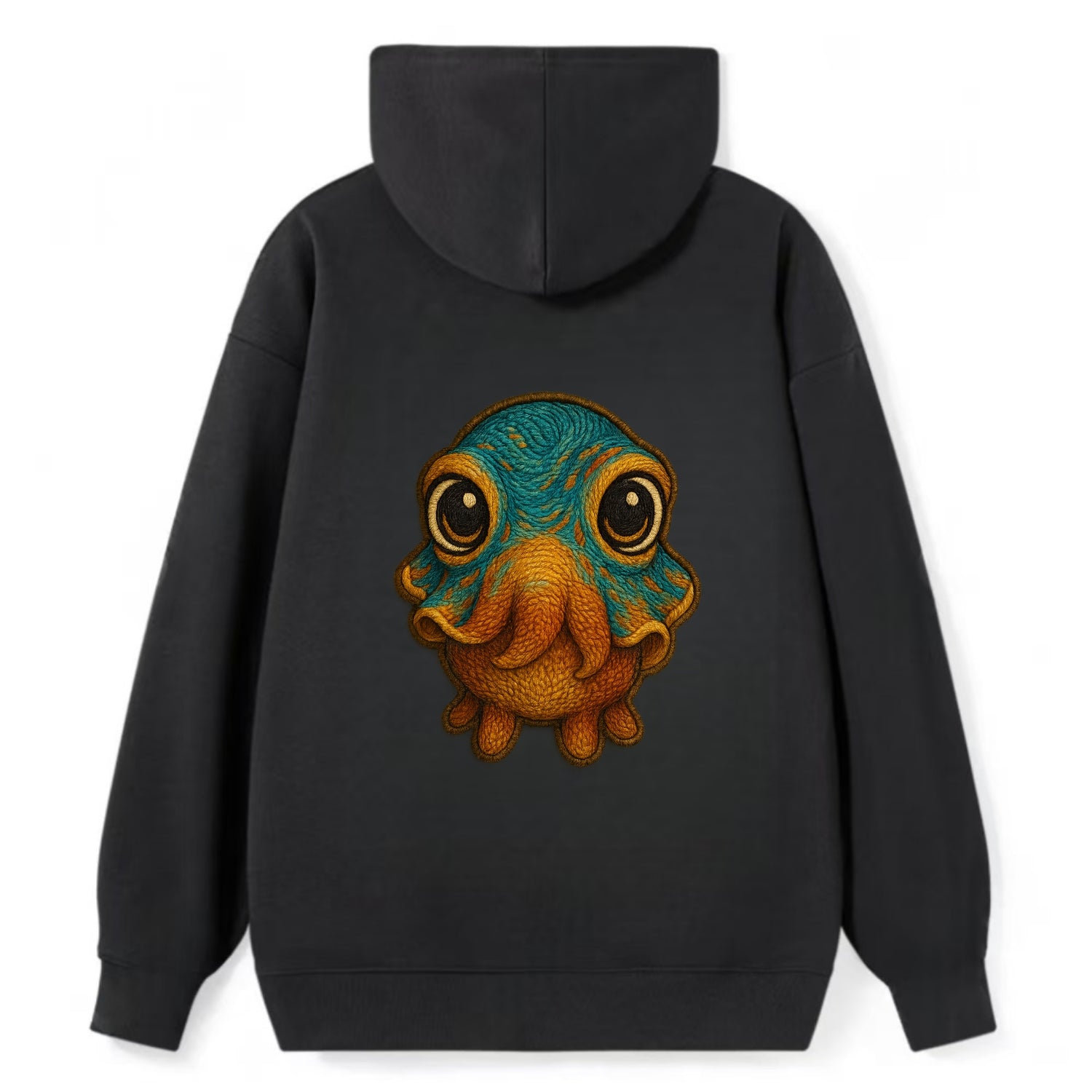 Baby Cuttlefish - color-changing skin, W-shaped pupil, front-facing, - Classic Pullover Hoodie - Black