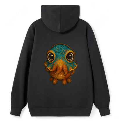 Baby Cuttlefish - color-changing skin, W-shaped pupil, front-facing, - Classic Pullover Hoodie - Black