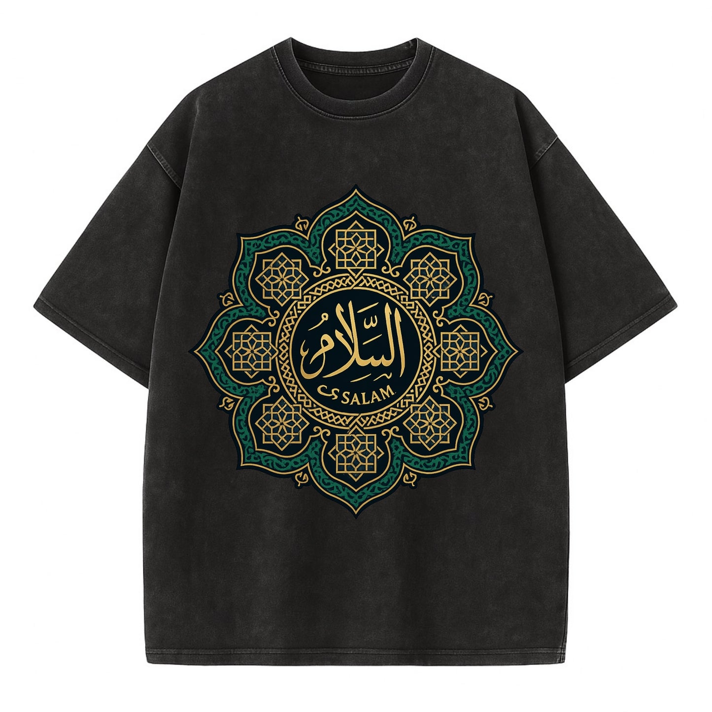 As-Salam Mandala - Vintage T-shirt - Black