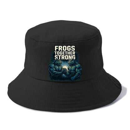 Frogs Together Strong 4 - Bucket Hat - Black