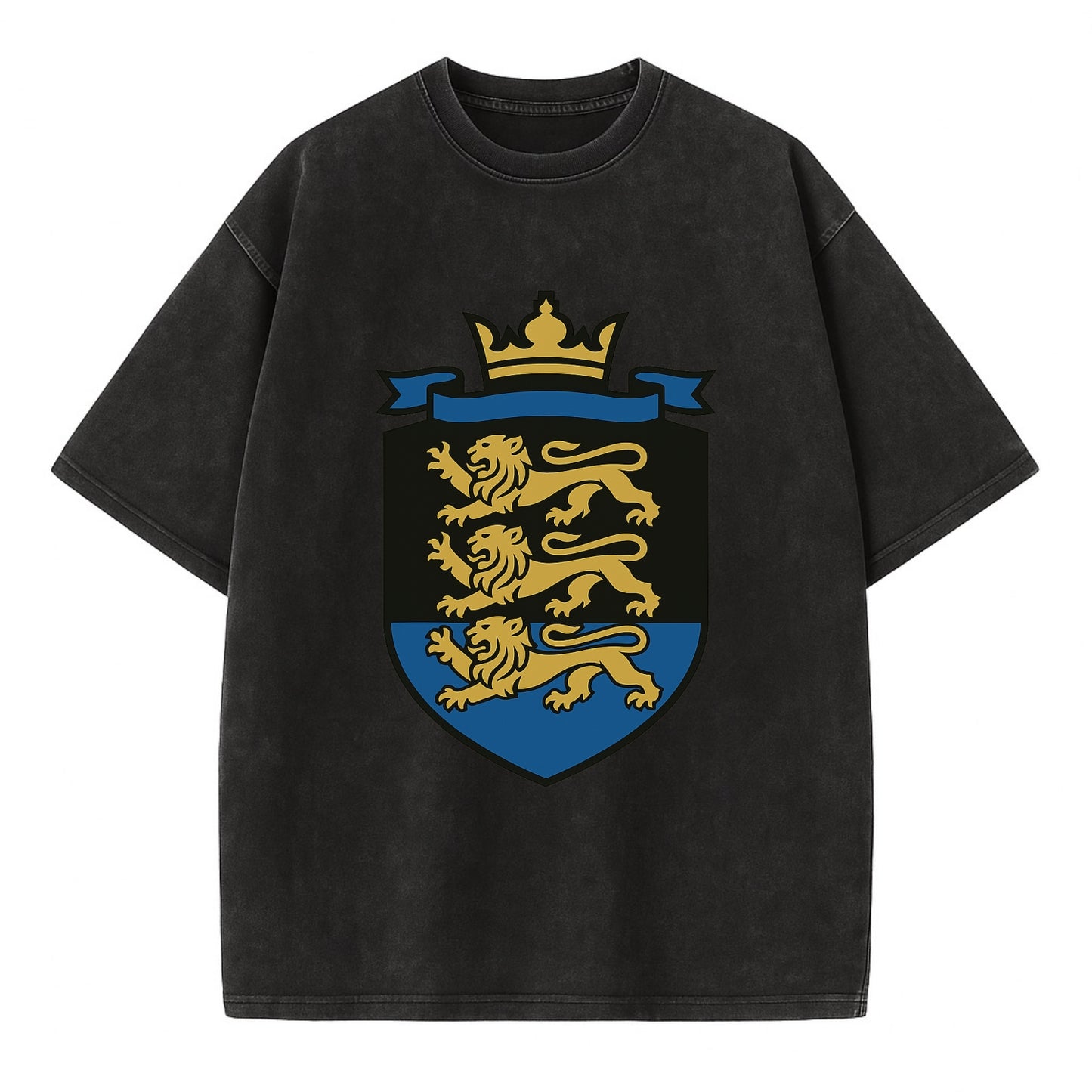 Estonia Royal Logo  - Vintage T-shirt - Black