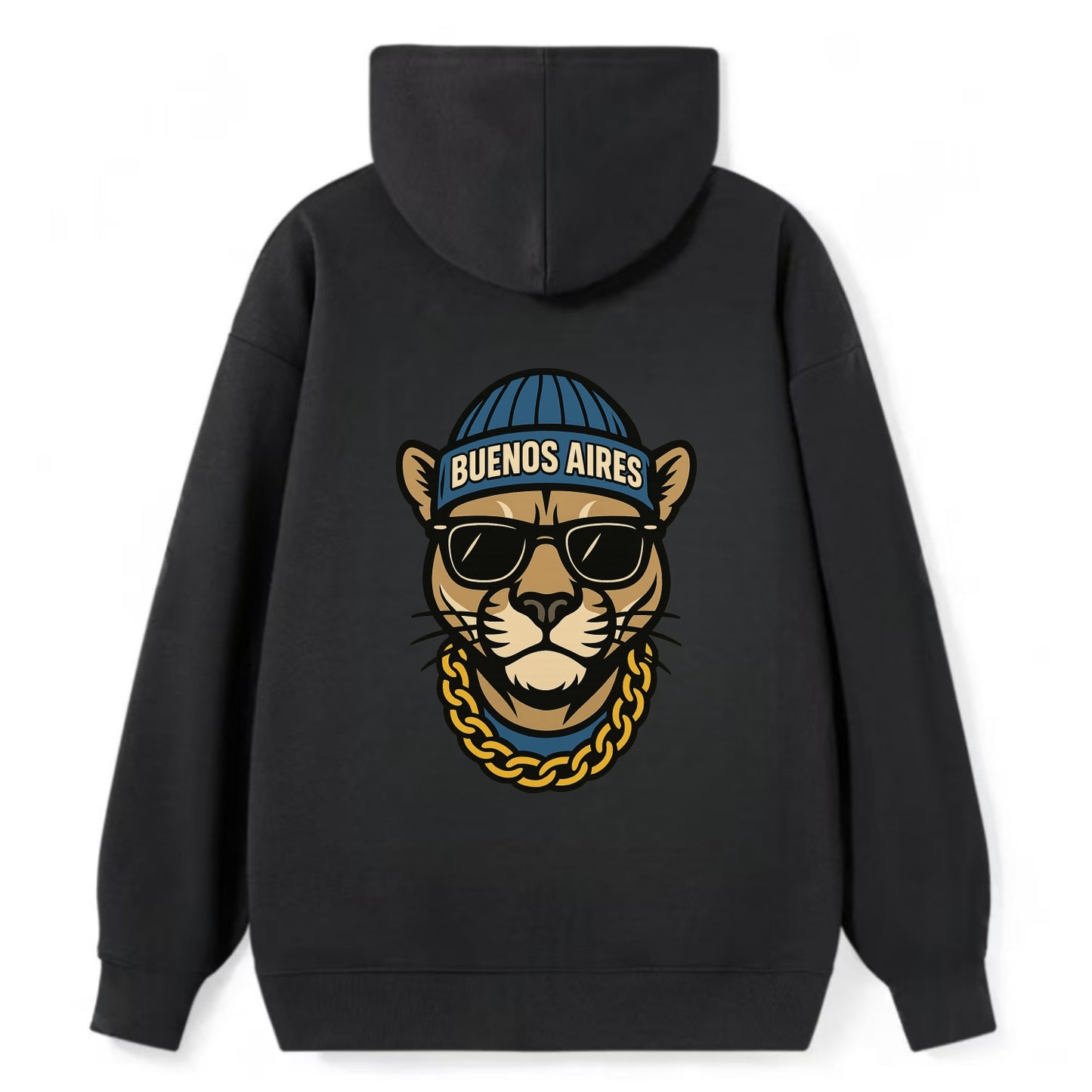 Buenos Aires Puma - Classic Pullover Hoodie - Black